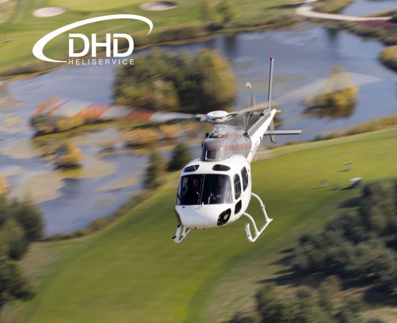 Das Unternehmen bietet an fünf Standorten in Deutschland gewerbliche Hubschrauberflüge aller Art an.